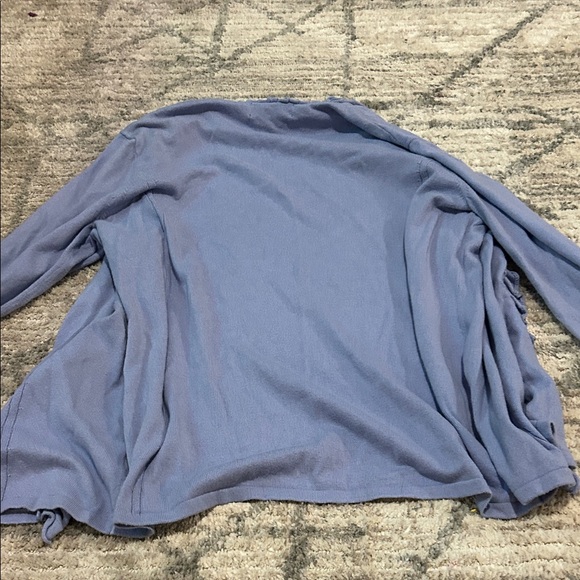 Chico's Light Blue Ruffled Cardigan - Picture 3 of 4